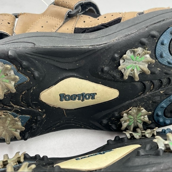 FOOTJOY Mens Golf Sandals Dark Taupe/Black with blue accents size: 9 - Picture 7 of 10